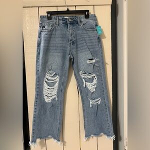 KanCan Medium Blue Denim Jeans with Contrast Stitching